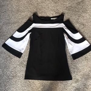 Black and white tunic